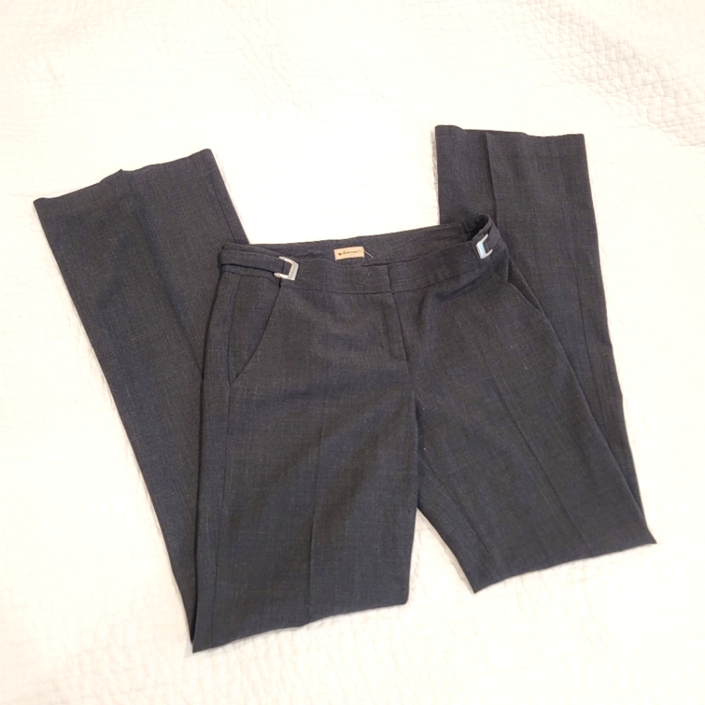 Elevenses Gray Straight Leg Wool Dress Pants 6